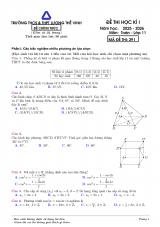 Đề thi Học kì 1 Toán 11 năm 2025-2026 trường THCS&THPT Lương Thế Vinh (Hà Nội)